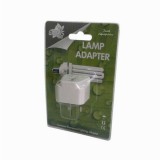 Compact Fluorescent (CFL) - Power Adapter - Round to flat earth pin